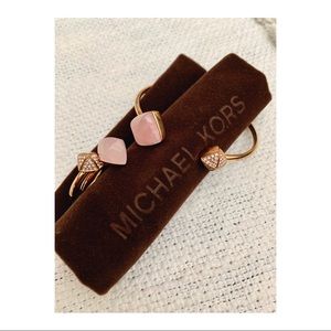 Michael Kors Rose Gold Tone Pyramid Bracelet